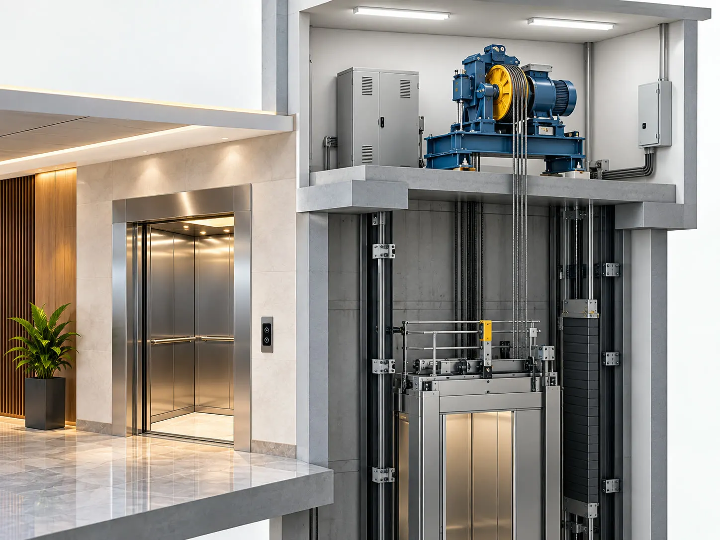 Machine-room lift